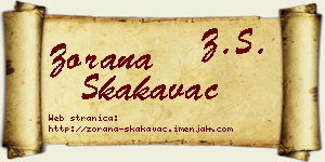 Zorana Skakavac vizit kartica